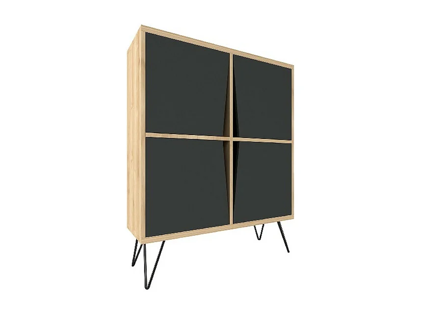 Armário Multiusos Momentum, Antracite, 90x30x110 cm, EPIKASA