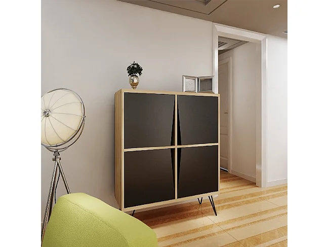 Armário Multiusos Momentum, Antracite, 90x30x110 cm, EPIKASA