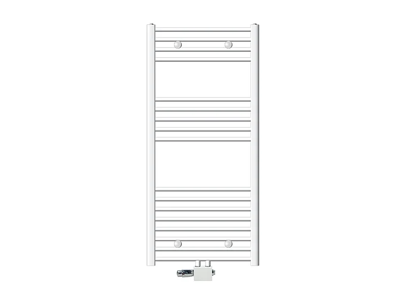 Radiateur Design Sahara Non Électrique, 600 x 1200 mm, Blanc, Connexion Central, avec Kit