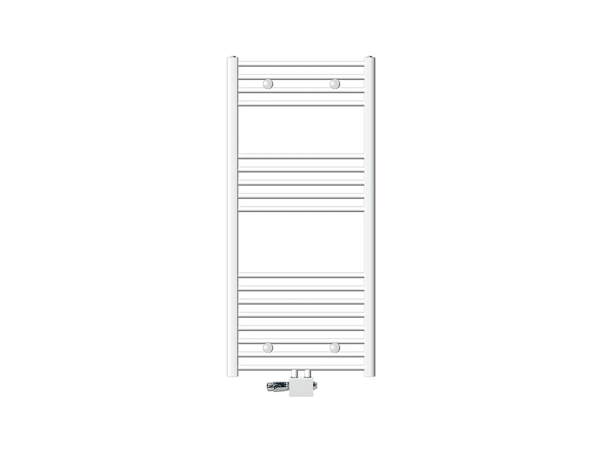 Radiateur Design Sahara Non Électrique, 600 x 1200 mm, Blanc, Connexion Central, avec Kit