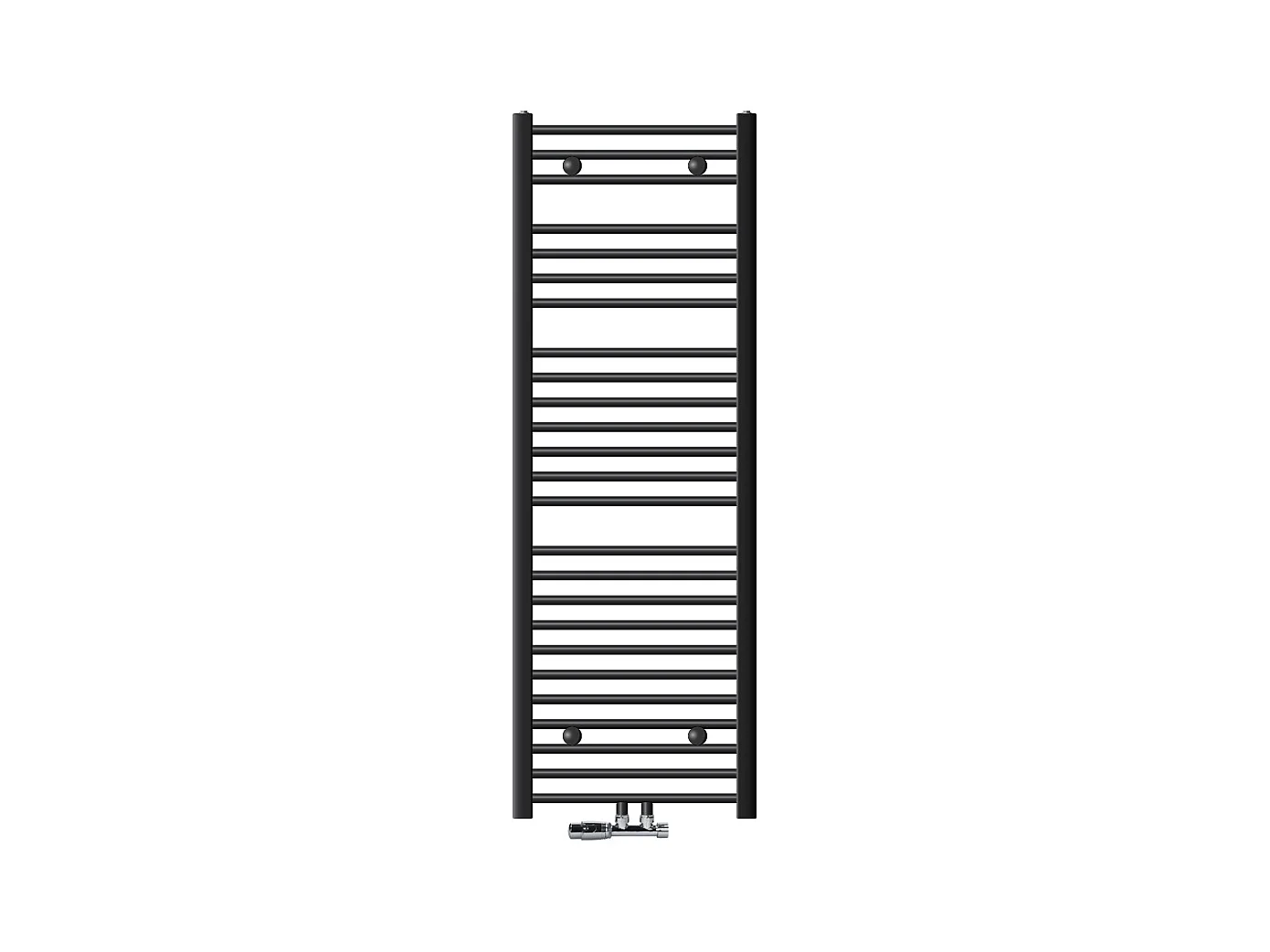 Radiatore Bagno 500x1500 mm Antracite Destro Centrale Attacco Inferiore