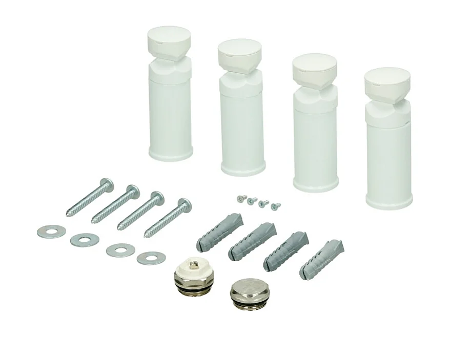 Radiador de baño, 300 x 1800 mm, blanco, recto con conexión central