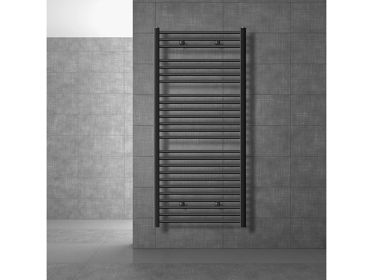 Calentador de toallas de baño Sahara, 750 x 1500 mm, antracita, recto