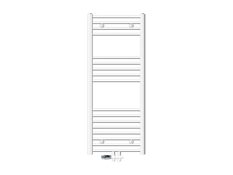 Sèche-Serviettes Sahara Non Électrique, 500 x 1200 mm, Blanc, Connexion Central