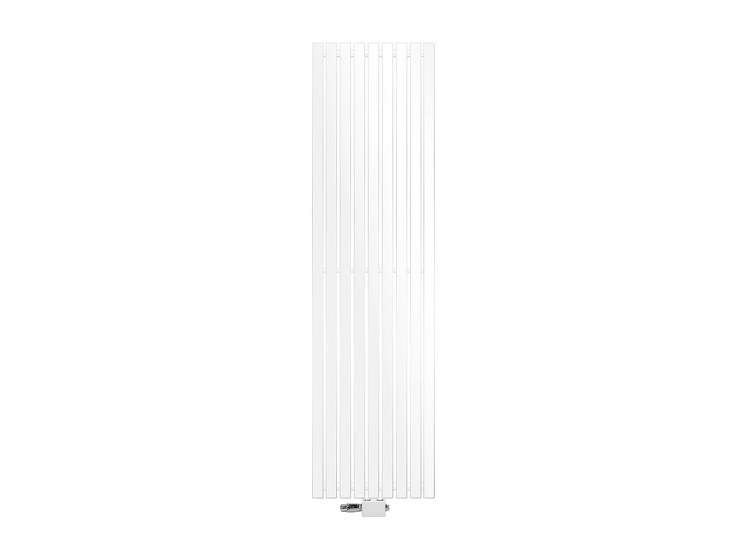 Radiateur Design Stella Vertical 480 x 1800 mm Blanc Raccord Central + Garniture