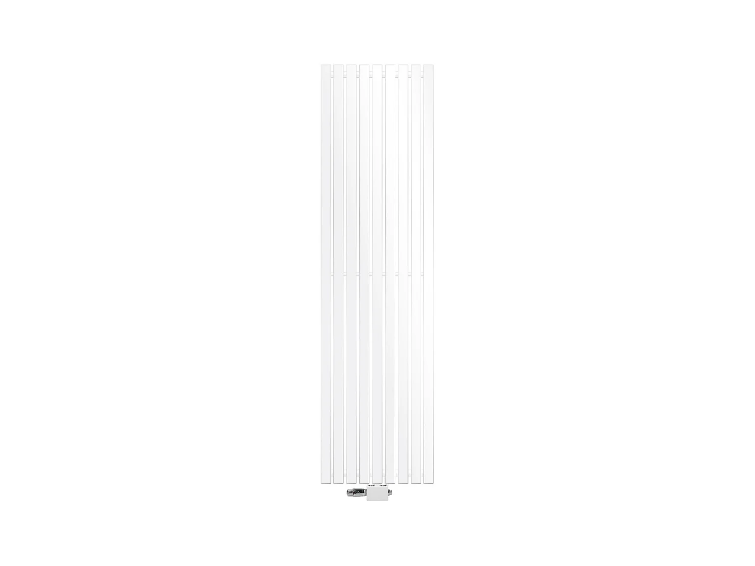 Radiatore di Design Verticale Stella 480 x 1800 mm Bianco Attacco Centrale + Trim