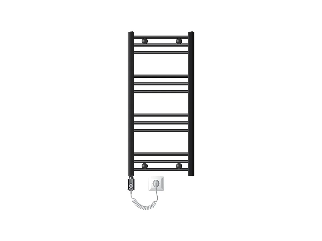 Radiateur Électrique avec Élément Chauffant 300W, 400 x 800 mm, Anthracite