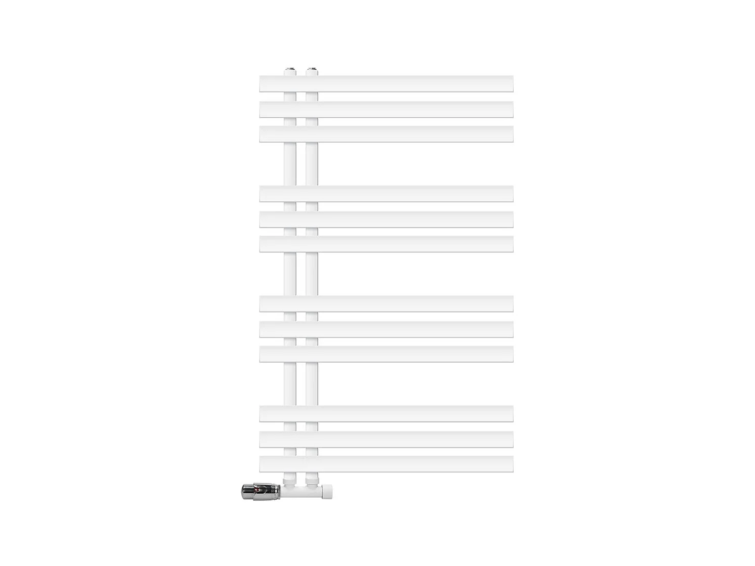 Radiador de baño de Iron EM 600x1000mm blanco Conexión central inferior con embellecedor