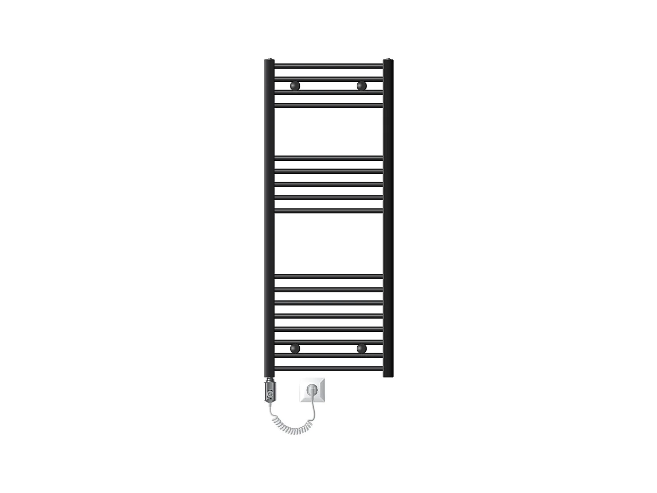 Radiateur Électrique avec Élément Chauffant 1200W, 500 x 1200 mm, Anthracite