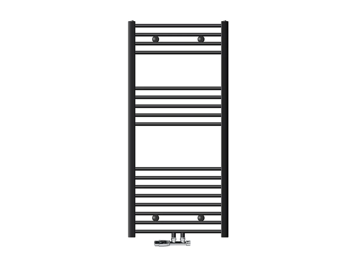 Sèche-Serviettes Sahara Non Électrique, 600 x 1200 mm, Anthracite, Connexion Central