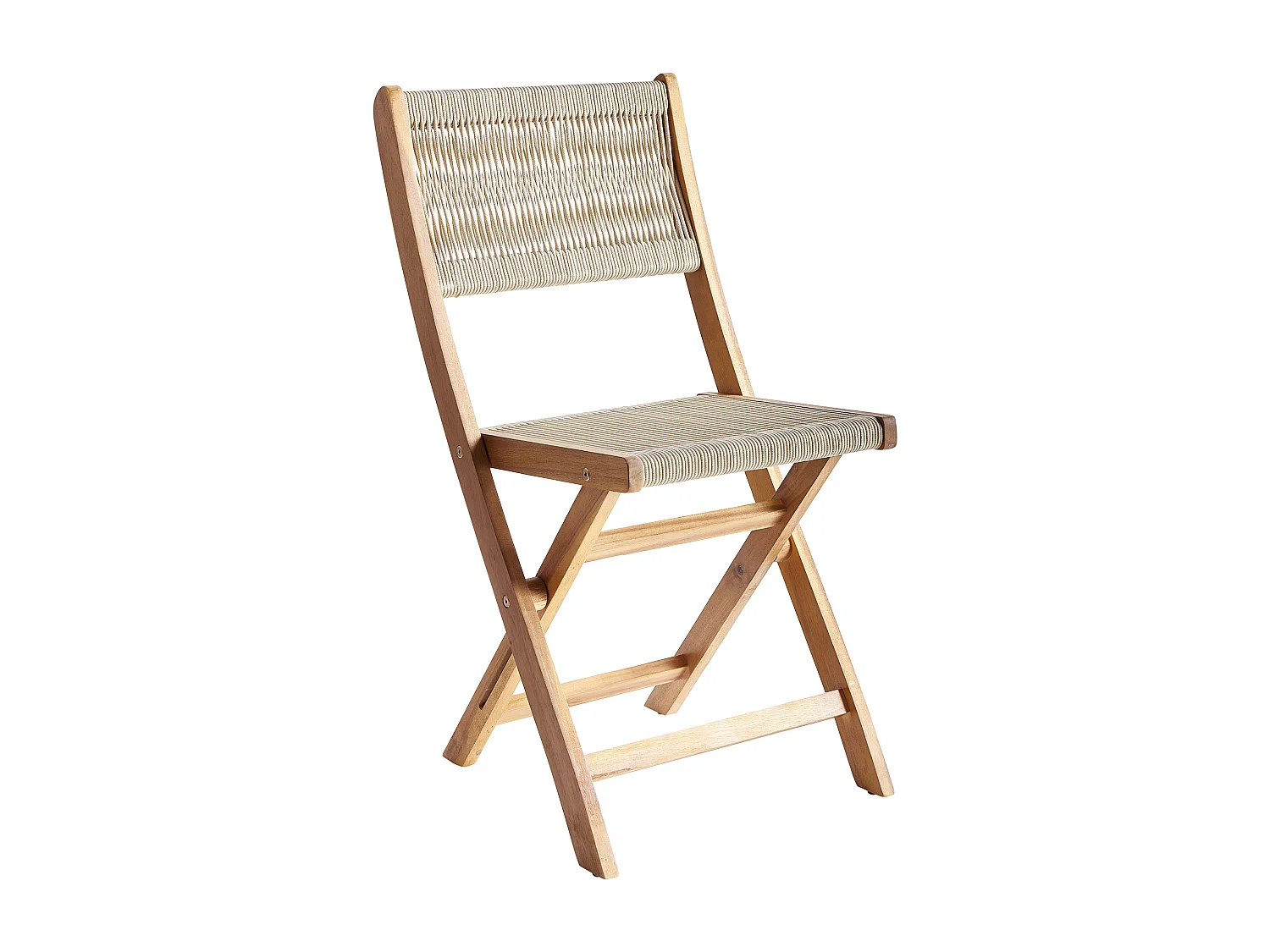 Set di 2 sedie da giardino PROSSEDI Pieghevole Legno d'acacia Beige