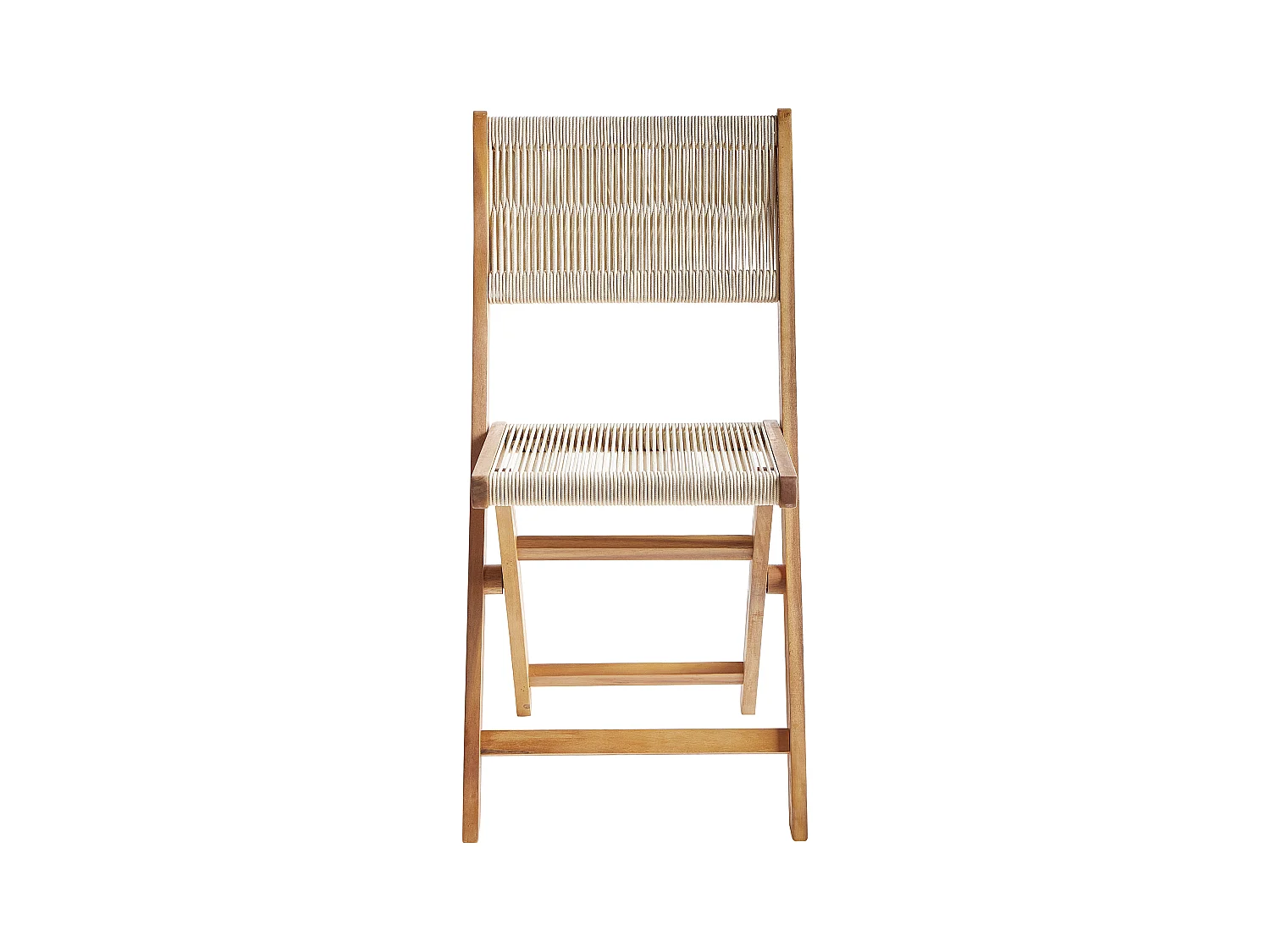 Set di 2 sedie da giardino PROSSEDI Pieghevole Legno d'acacia Beige