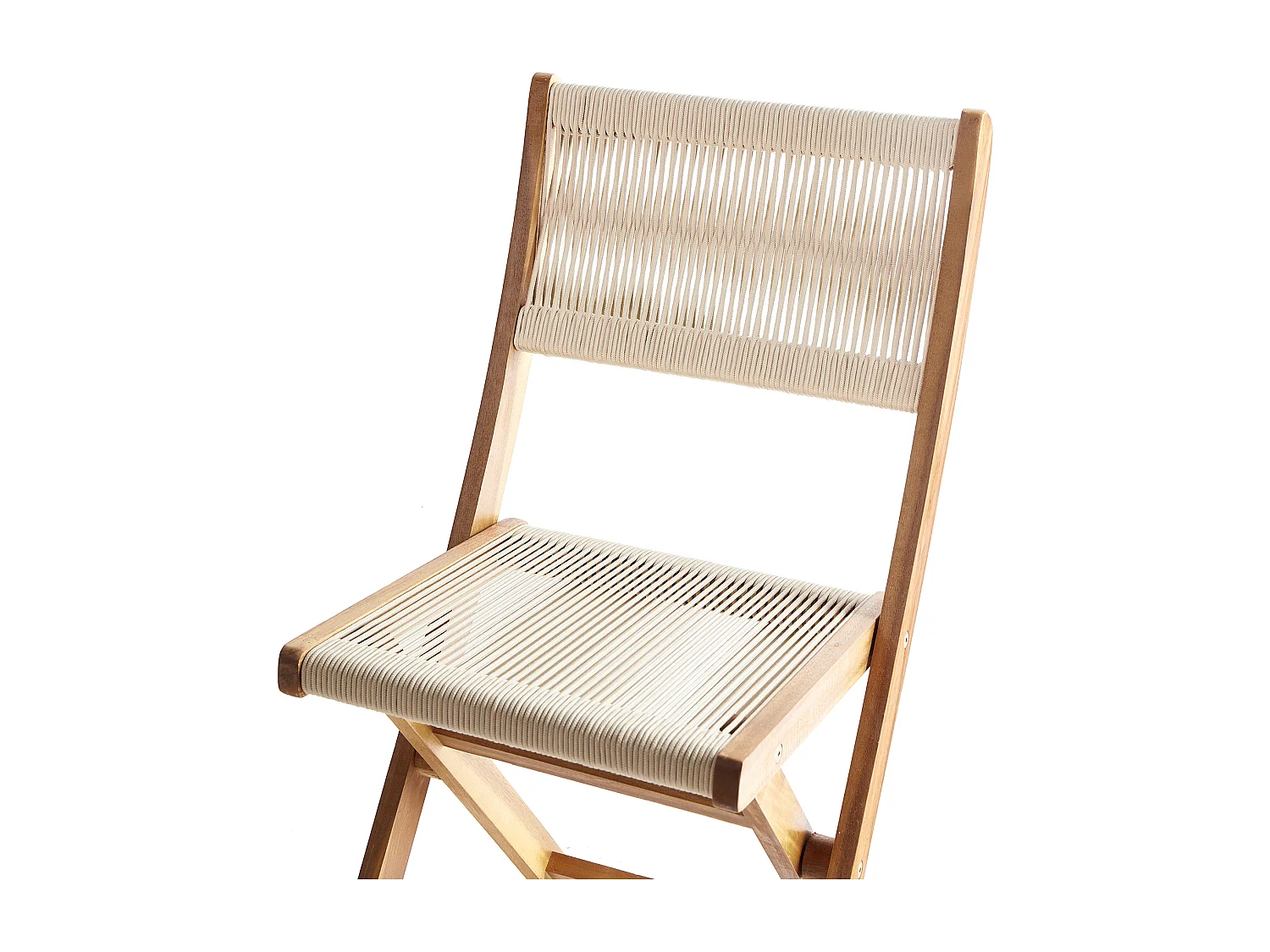 Set di 2 sedie da giardino PROSSEDI Pieghevole Legno d'acacia Beige