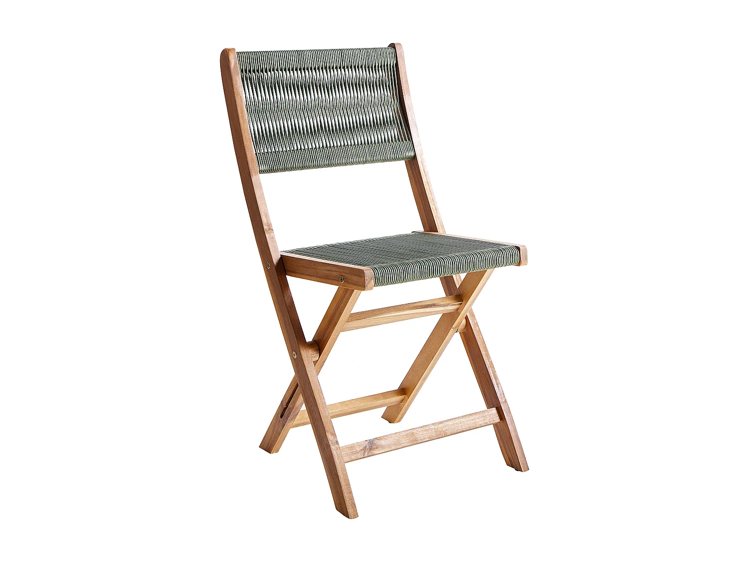 Lot de 2 chaises de jardin PROSSEDI Pliant Acacia Vert