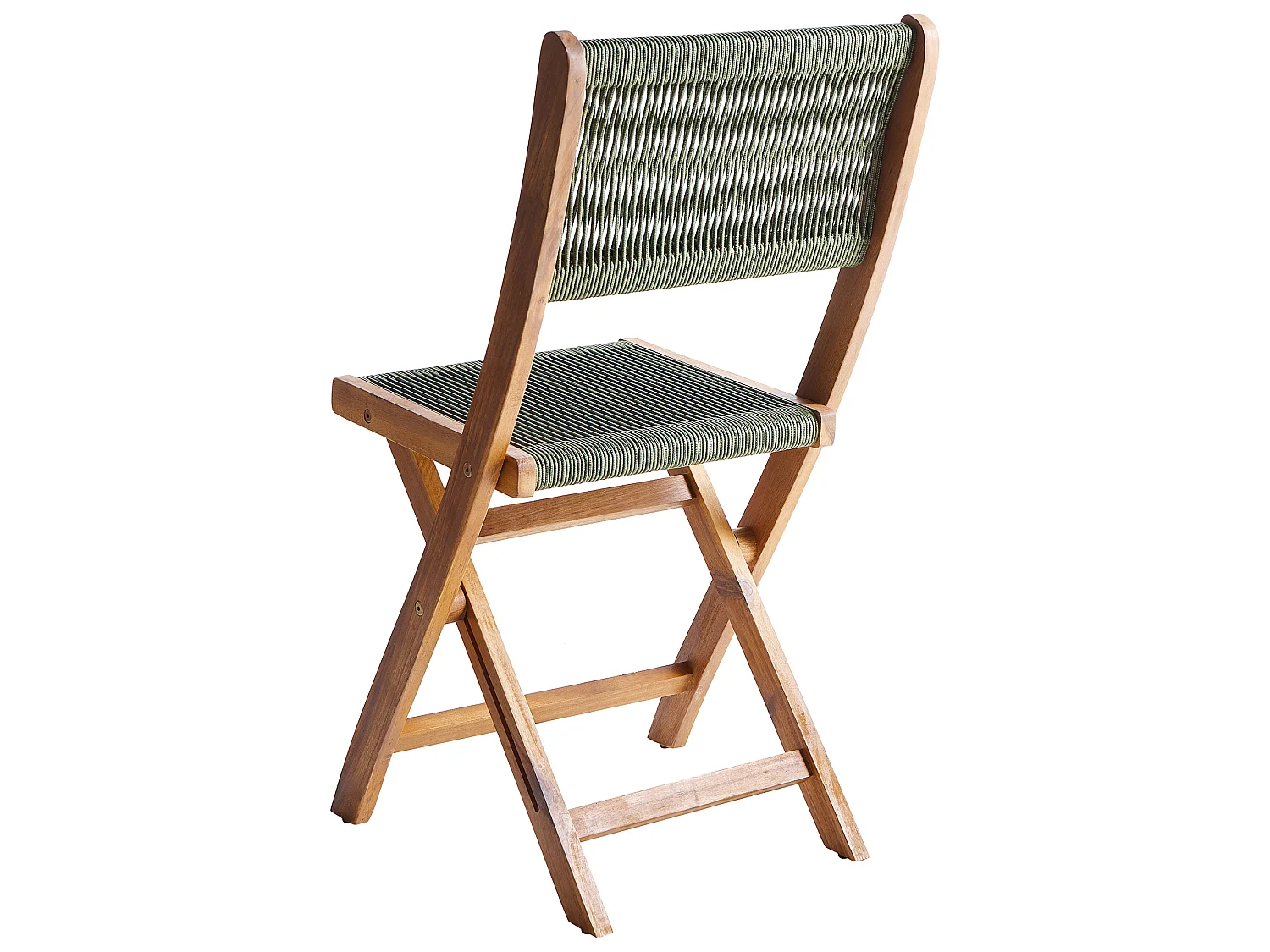 Lot de 2 chaises de jardin PROSSEDI Pliant Acacia Vert