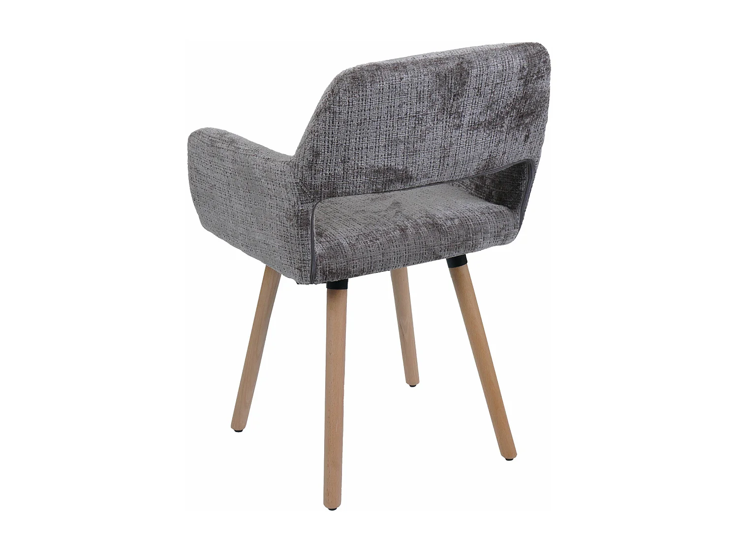 Set 6x sedie da pranzo MCW-A50 II, poltroncina cucina imbottita, legno Stoffa/tessuto ciniglia (465g/m²) ~ marrone