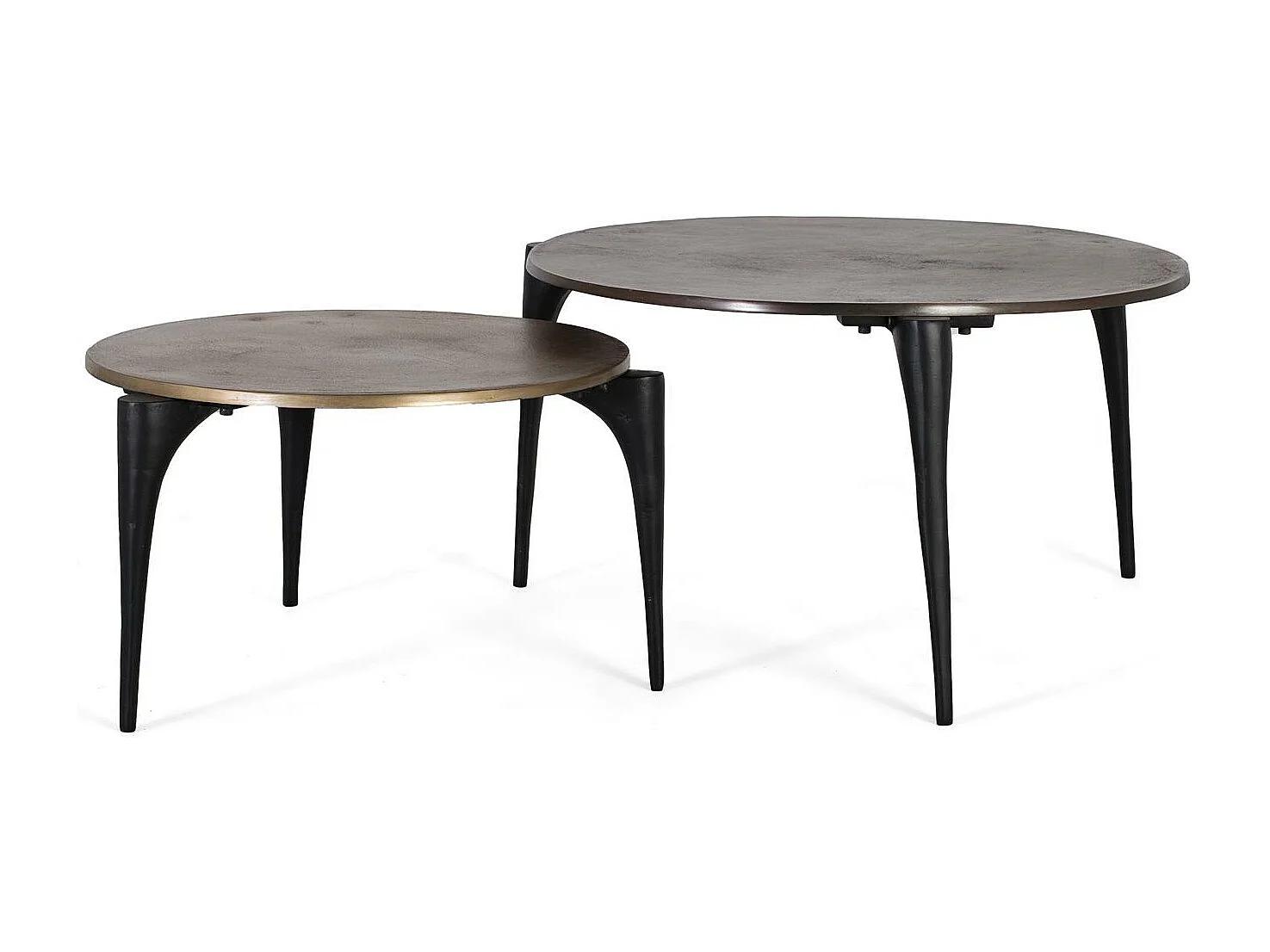 CONJUNTO DE MESA 2 FERRO E ALUMÍNIO Amarillo / dorado.Giner y Colomer.