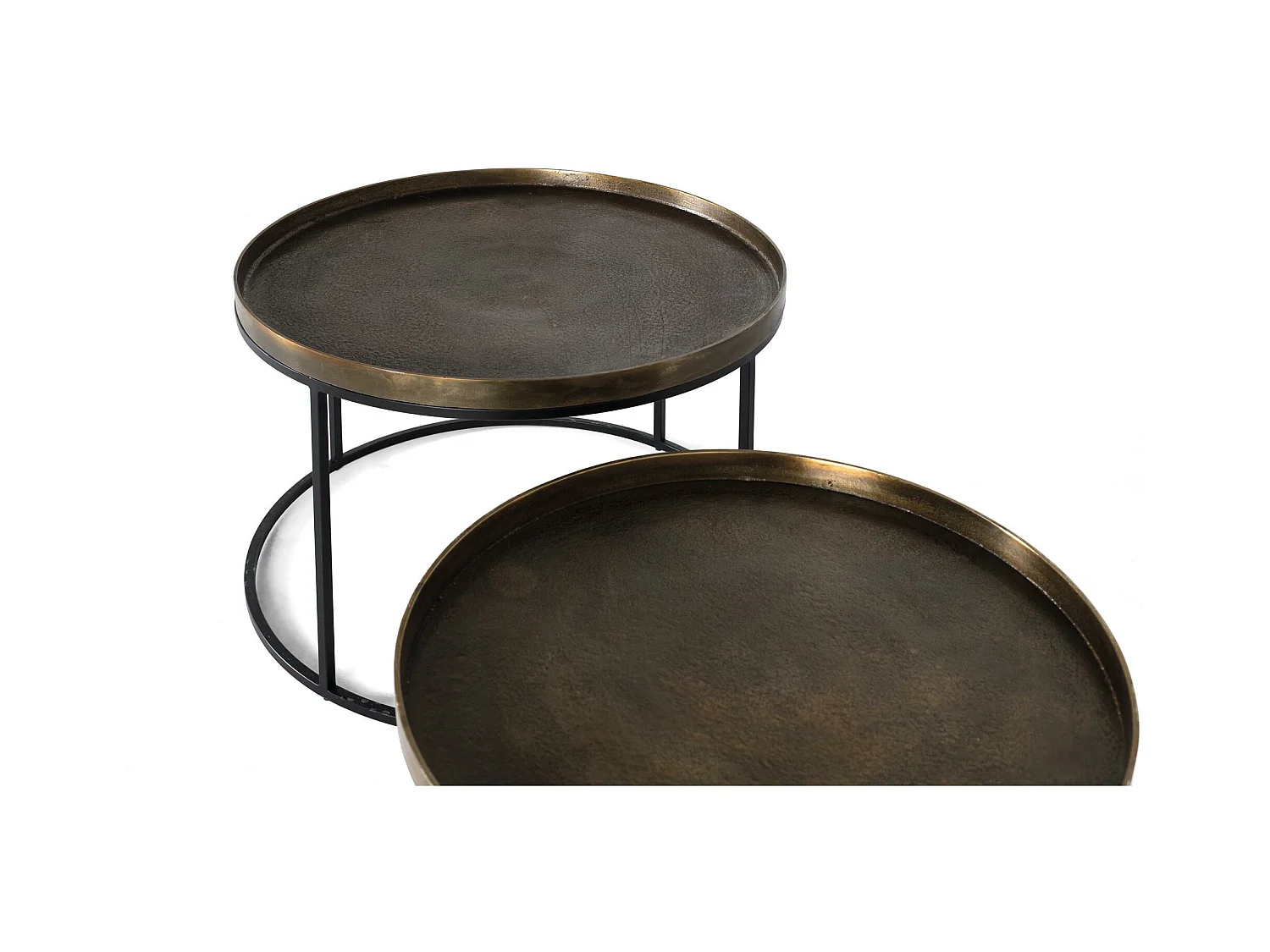 Set aus zwei Couchtischen mit Bronze-Finish