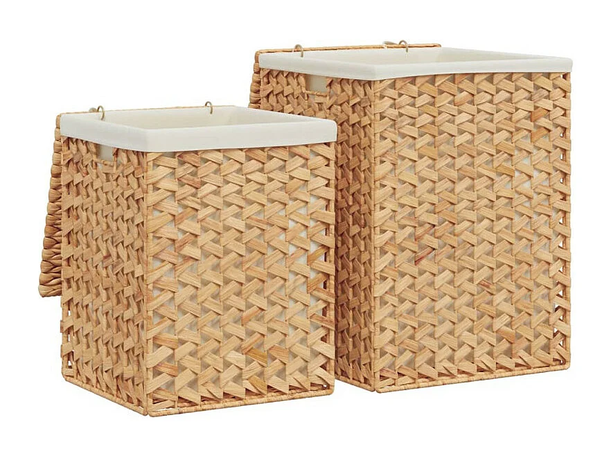 Paniers à linge 2 pcs hyacinthe d eau