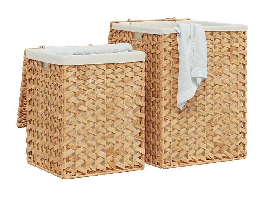 Paniers à linge 2 pcs hyacinthe d eau