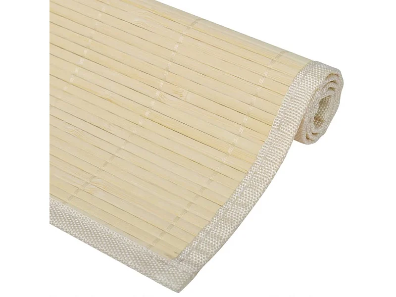 6 Napperons en bambou 30 x 45 cm Nature