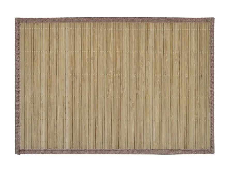 Set di 6 sottobicchieri in bambù fatti a mano, 30 x 45 cm, marrone