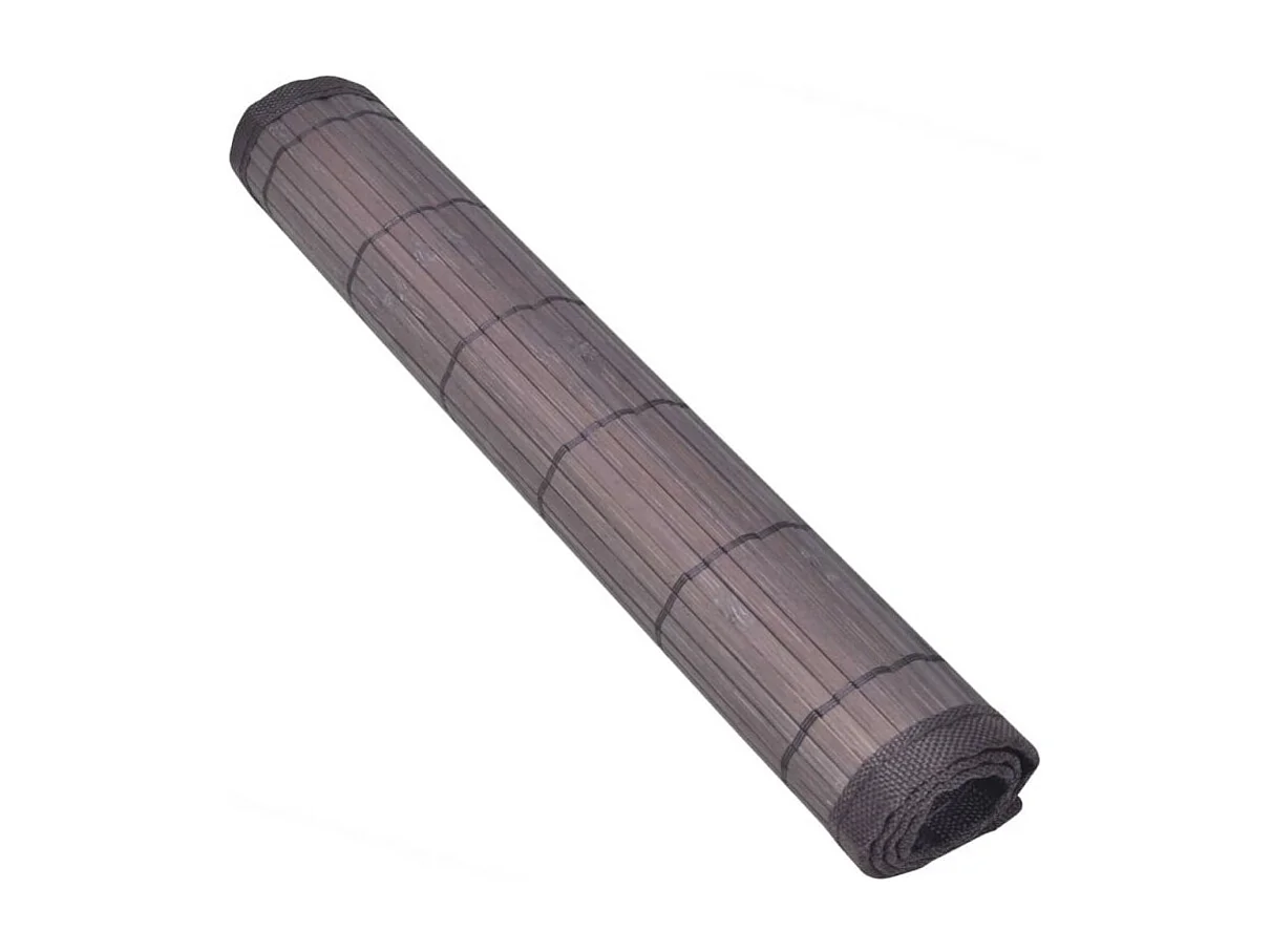 Pack de 6 salvamanteles de bambú marrón oscuro 30x45 cm