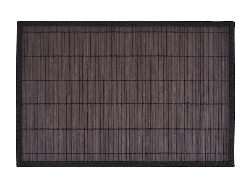6 Handgemaakte Bamboe Placemats, Donkerbruin, 30x45 cm, Antislip