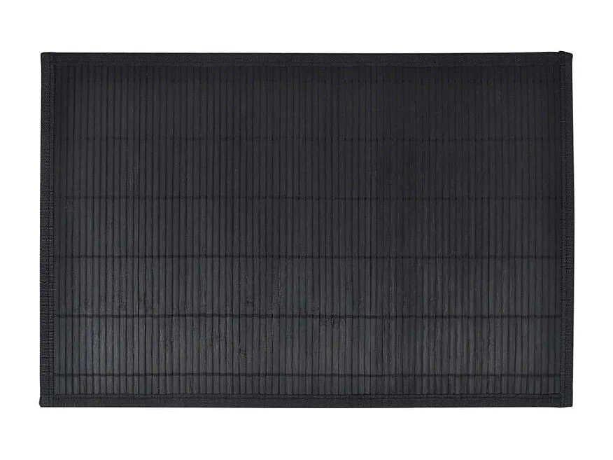 Conjunto de 6 sous-copos de bambu preto feitos à mão, 30 x 45 cm