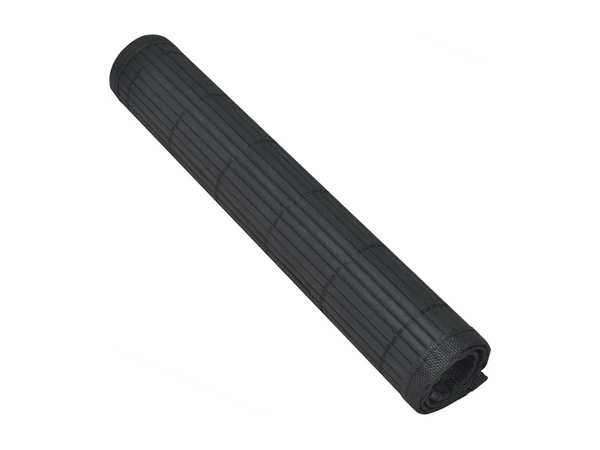 Conjunto de 6 sous-copos de bambu preto feitos à mão, 30 x 45 cm