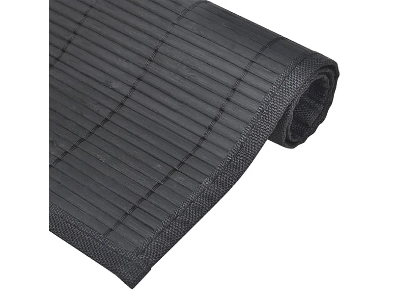 Conjunto de 6 sous-copos de bambu preto feitos à mão, 30 x 45 cm