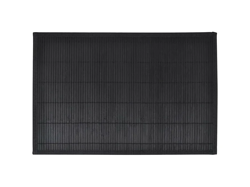 Napperons 6 pcs Bambou 30 x 45 cm Noir