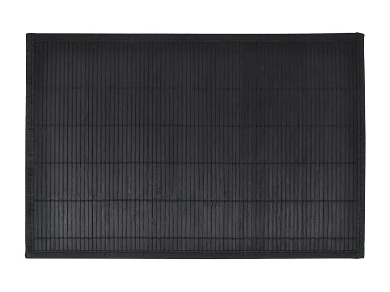 Juego de 6 posavasos de bambú negro hechos a mano, 30 x 45 cm