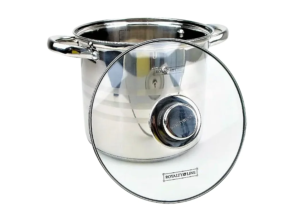 Royalty Line RL- SP8: Ensemble De 8 Casseroles Profondes En Acier Inoxydable