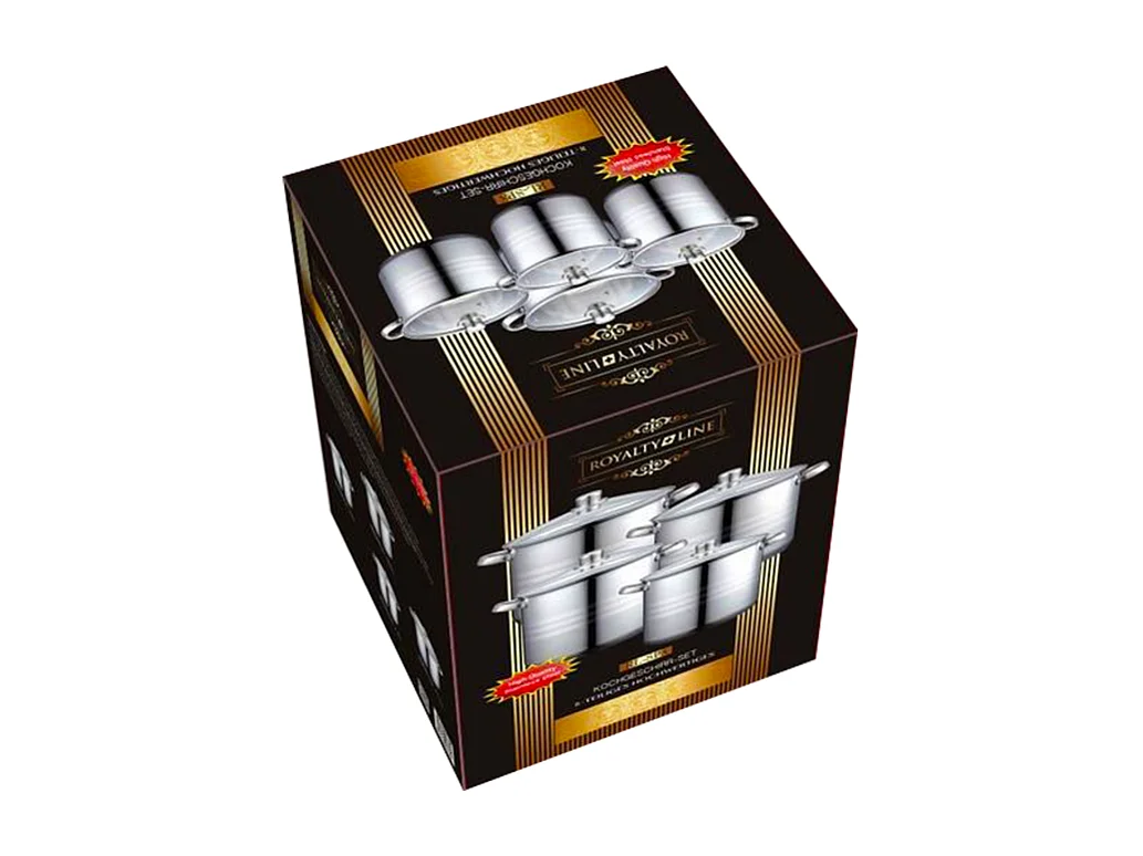 Royalty Line RL- SP8: Ensemble De 8 Casseroles Profondes En Acier Inoxydable