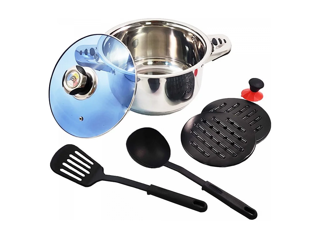 Royalty Line RL-16RGNM: Batterie de Cuisine en Acier Inoxydable de Première Qualité, 16 Pièces