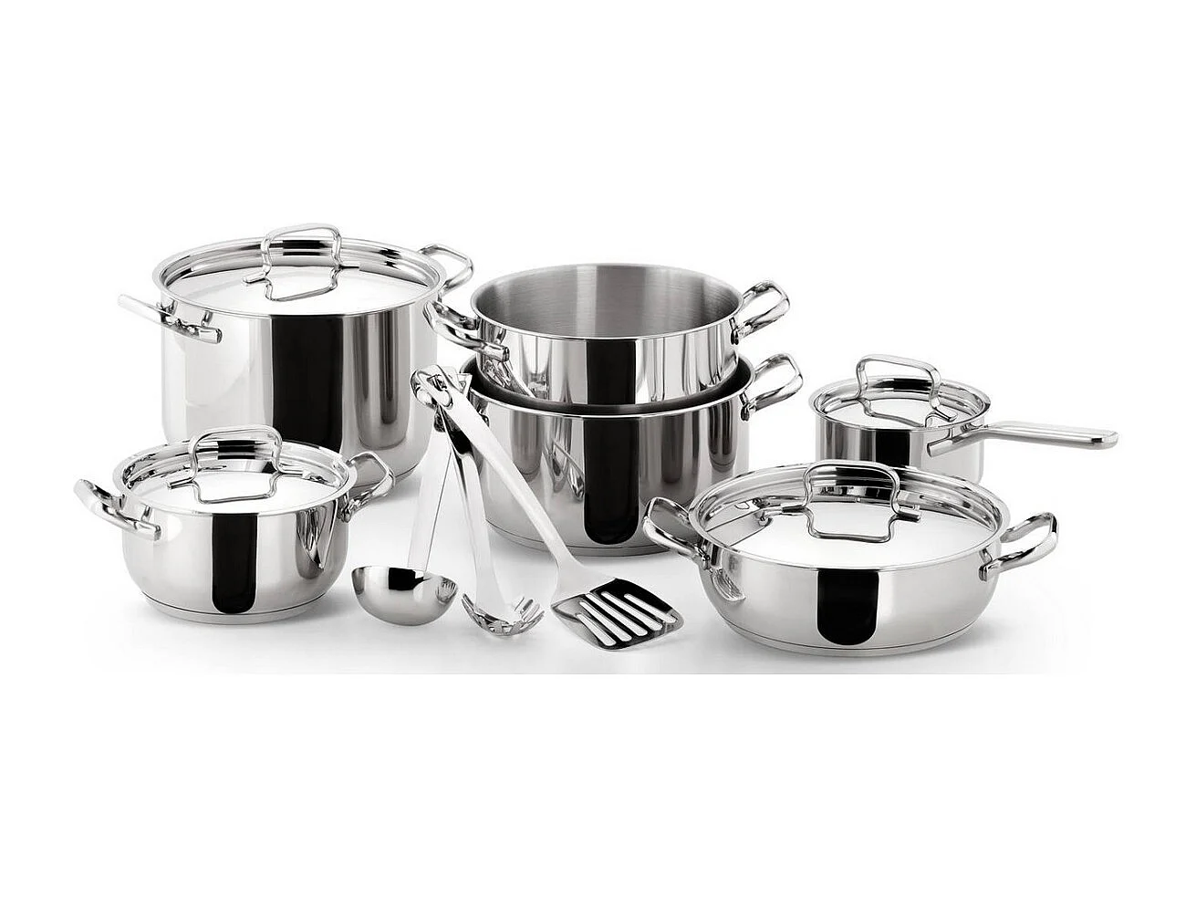 Set di pentole Lagostina SFIZIOSA-13PIECES in acciaio inossidabile per tutti i tipi di fuochi, inclusa l'induzione