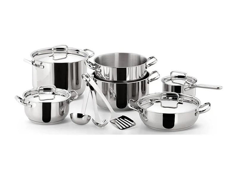 Set di pentole Lagostina SFIZIOSA-13PIECES in acciaio inossidabile per tutti i tipi di fuochi, inclusa l'induzione