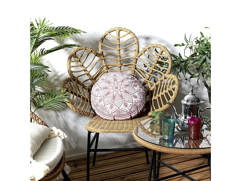 Coussin Déco Oriental "Mirage" 40cm Orange