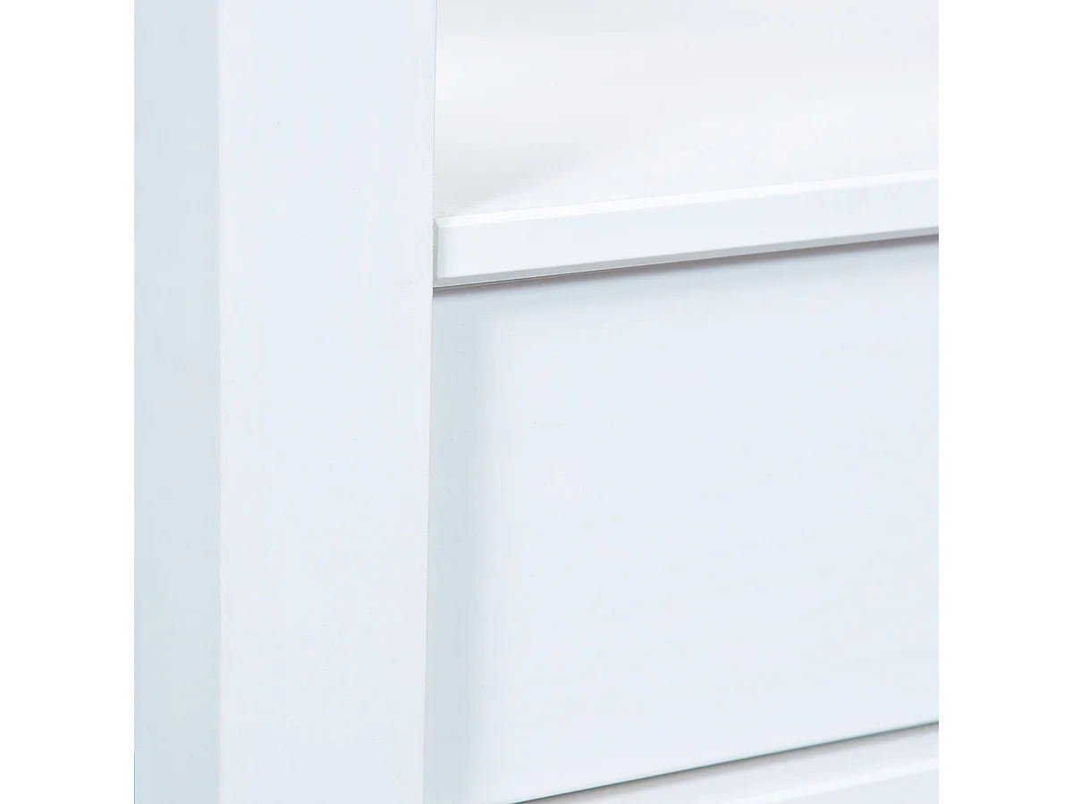 Table Basse en Pin Massif "Abigael" 115x60cm Blanc