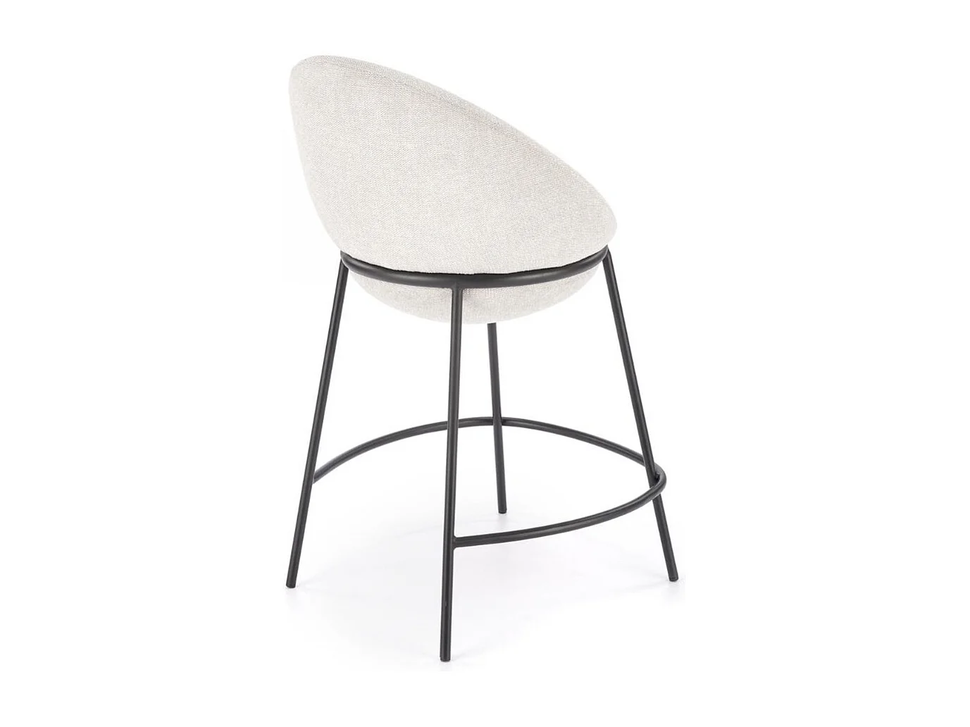 Tabouret de bar design tissu beige Armand