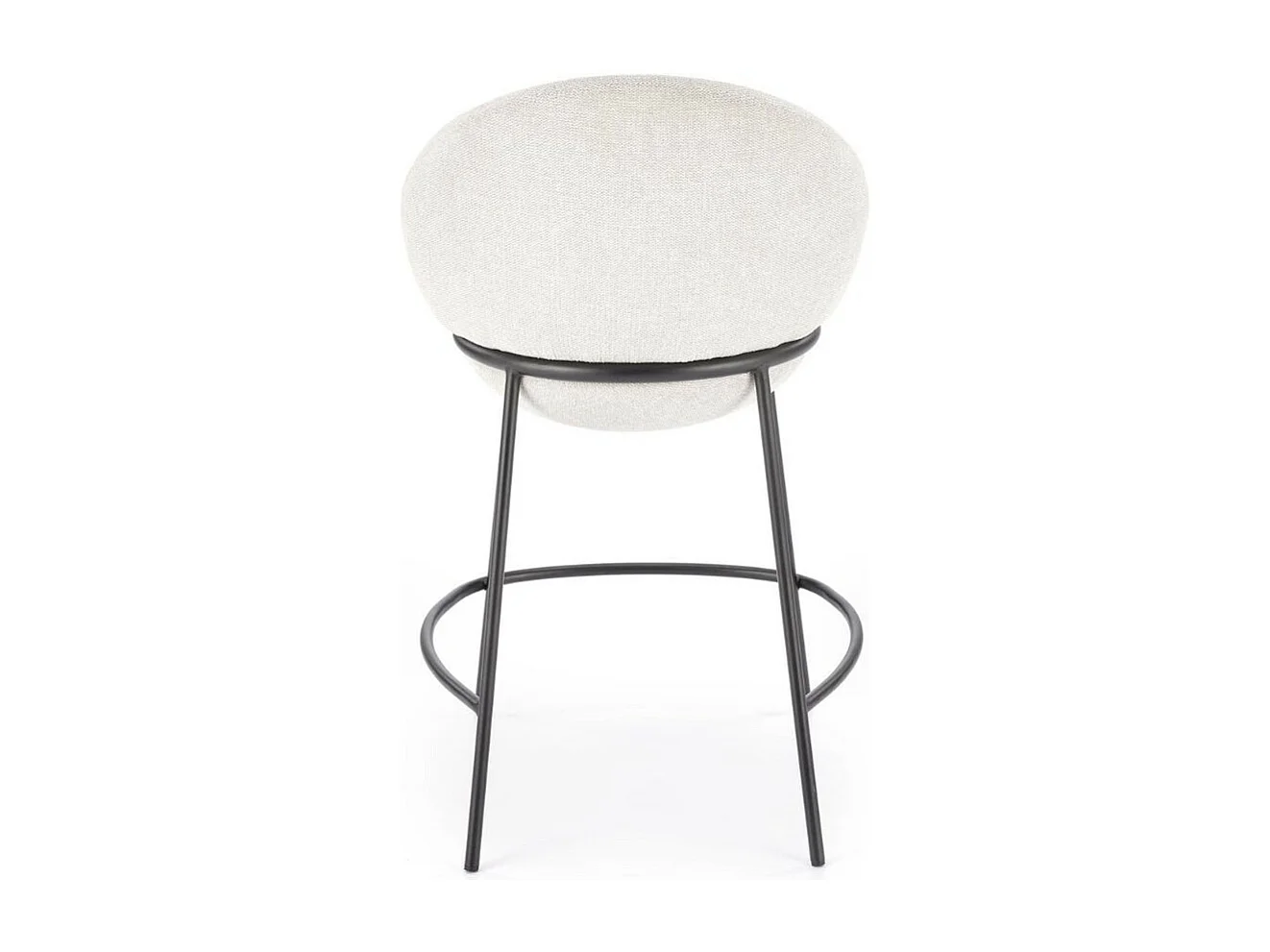 Tabouret de bar design tissu beige Armand