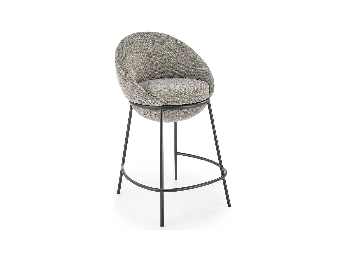 Tabouret de bar design en tissu gris Armand