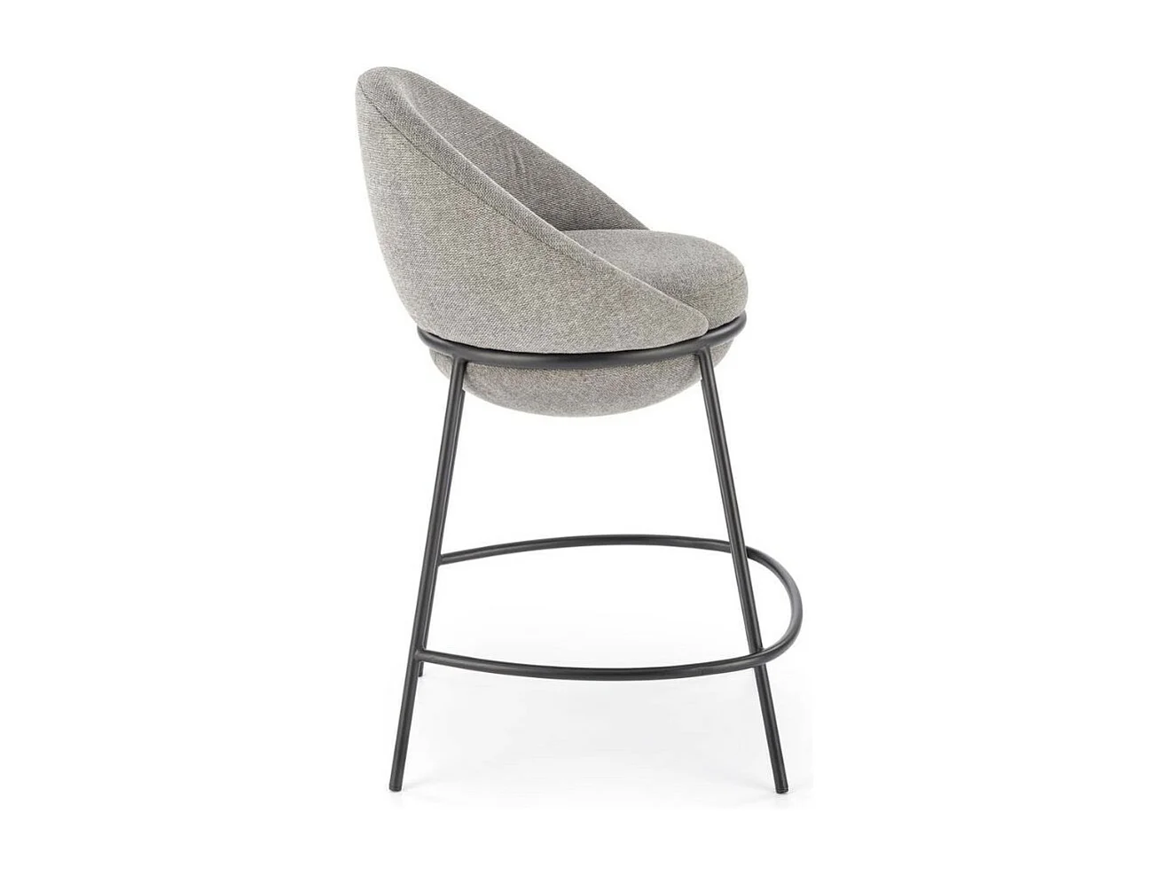 Tabouret de bar design en tissu gris Armand