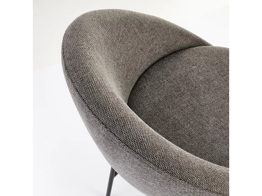 Tabouret de bar design en tissu gris Armand