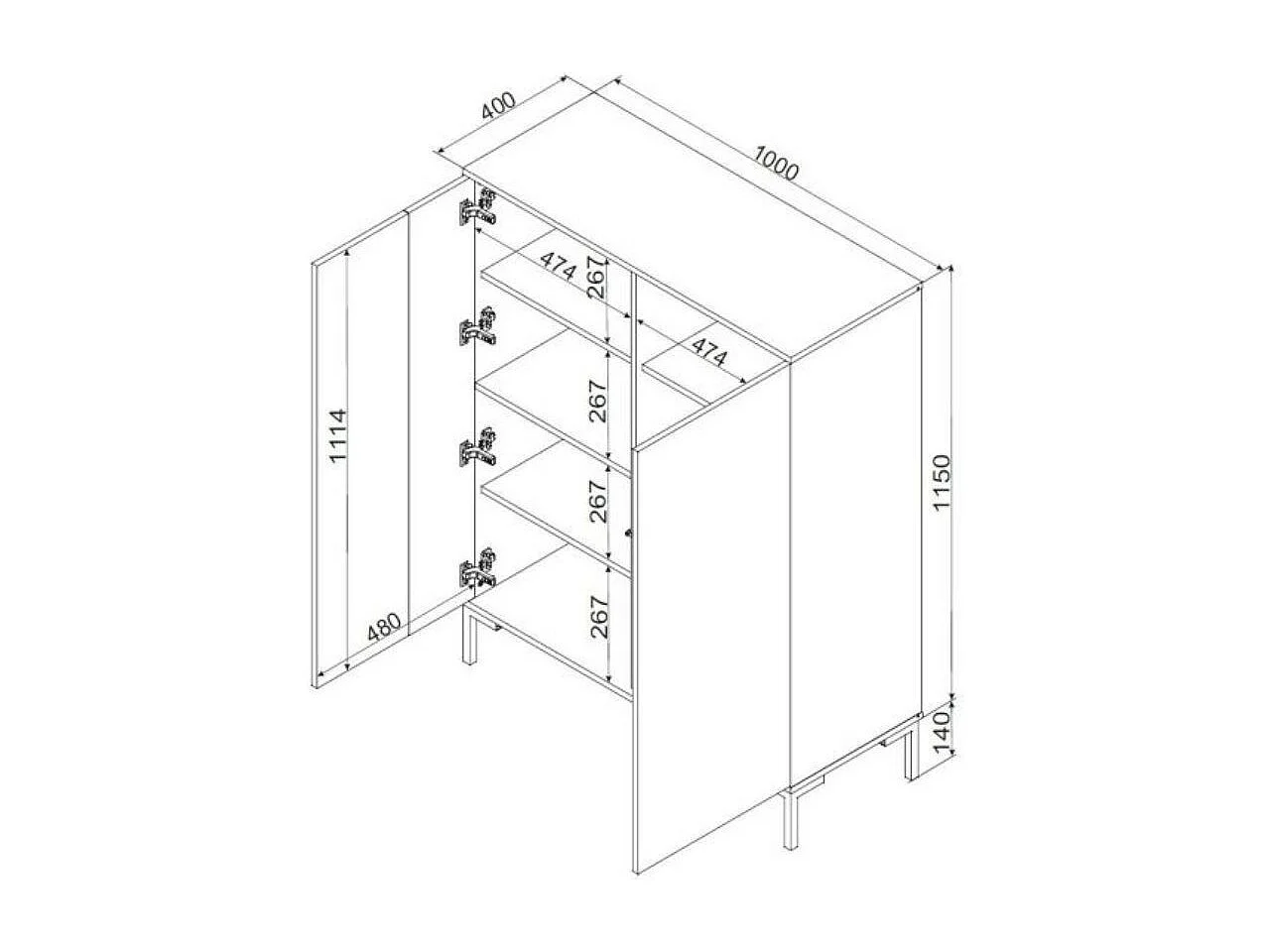 Lavagna nera e in legno L. 100 cm x H. 129 Polo