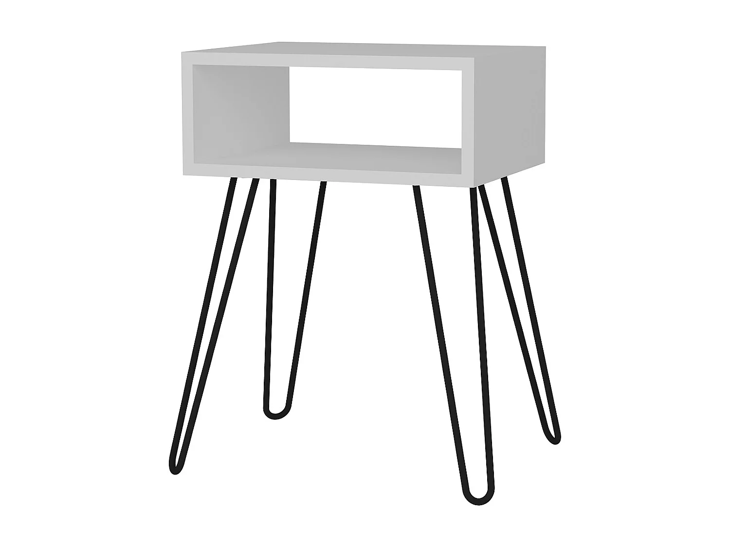 Beistelltisch Tuana mit Metallfüße Weiß