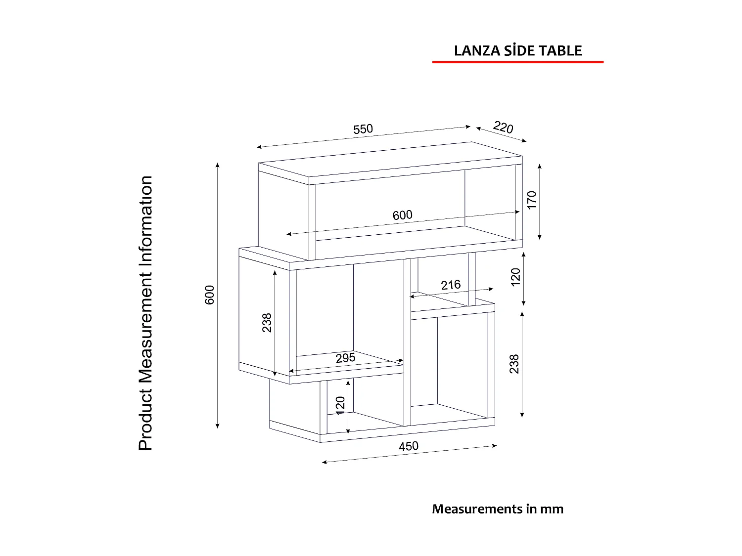 Beistelltisch Lanza Patik Walnuss