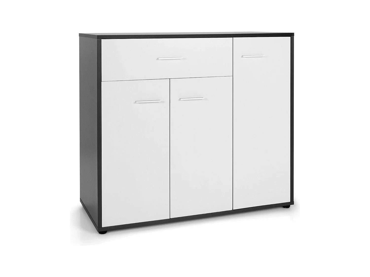 Buffet moderne placard de cuisine avec dispositif anti-renversement et étagère réglable armoire de rangement latérale à 3 portes grand tiroir 20_0007959