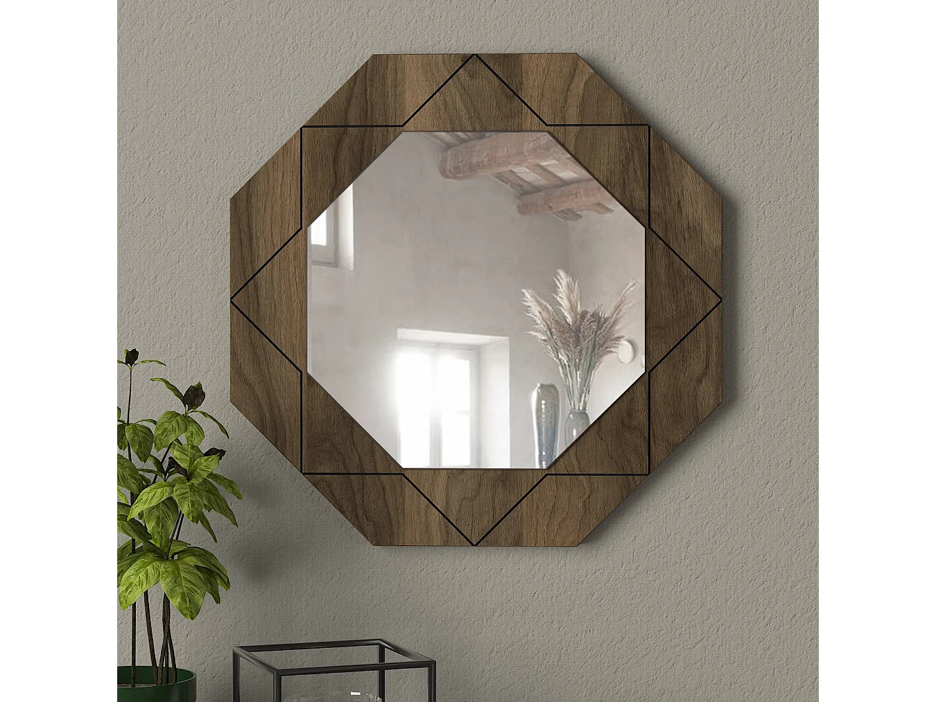 Spiegel Pablo Walnuss